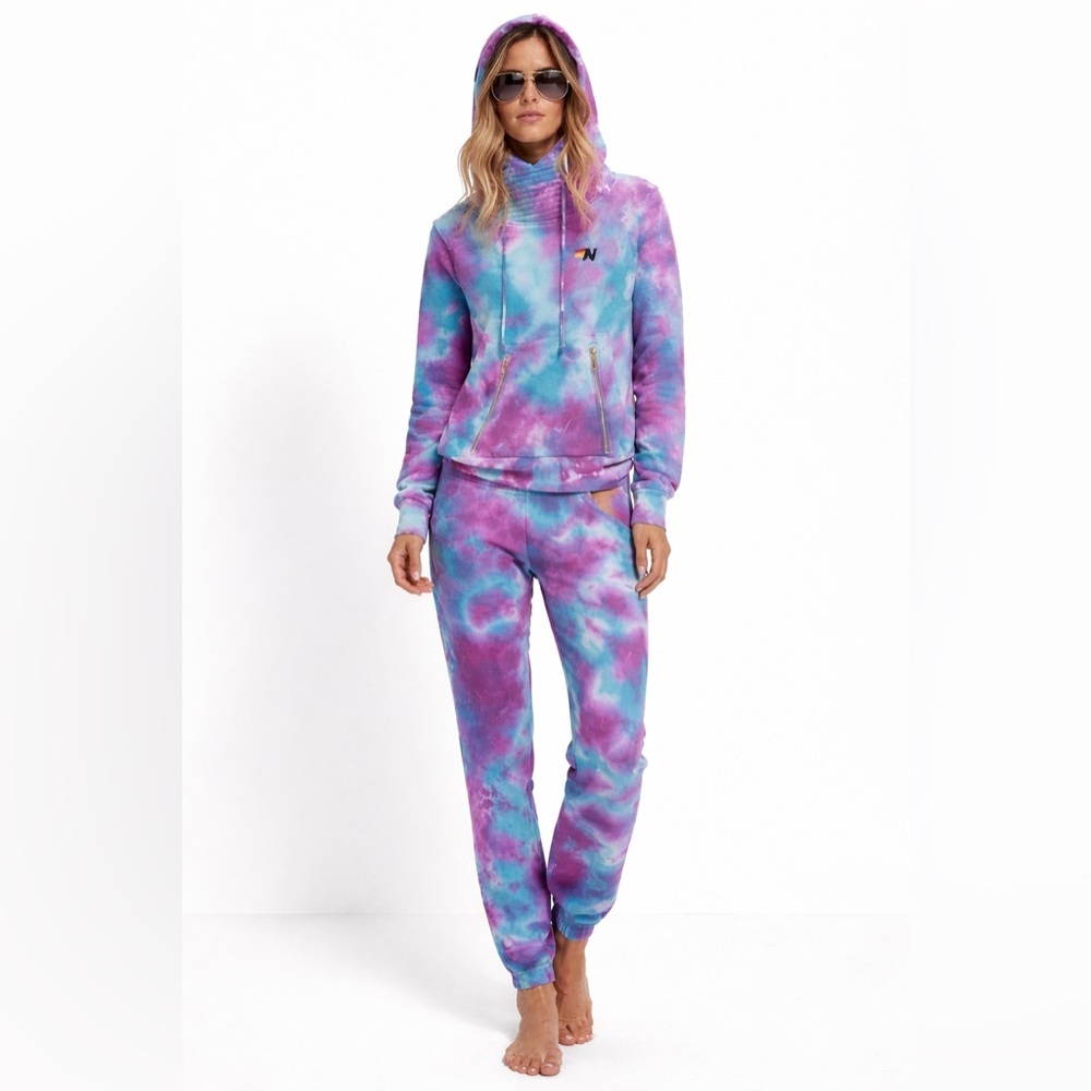 Aviator Nation Tie Dye Ninja Pullover Hoodie and Jogger Set